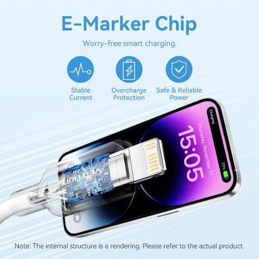 Εικόνα της Καλώδιο Vention USB-C Male to Lightning Male 2m Lake Blue LAKSH