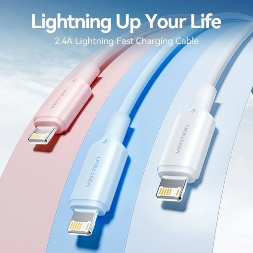 Εικόνα της Καλώδιο Vention USB-A Male to Lightning Male 1m Pink LAMPF