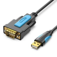 Εικόνα της Καλώδιο Vention Serial Adapter USB-A Male to RS232 (DB9) Male 1m Black VAS-C02-B100