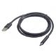 Εικόνα της Καλώδιο Cablexpert USB to Type-C 1.8m Black CCP-USB2-AMCM-6
