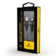 Εικόνα της Καλώδιο Cablexpert USB-A Male to Micro USB Male Premium Cotton Braided 2m Black/White CC-USB2B-AMMBM-2M-BW