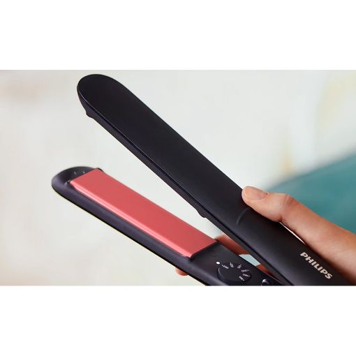 Εικόνα της Ισιωτικό Mαλλιών Philips StraightCare Essential ThermoProtect Black BHS376/00