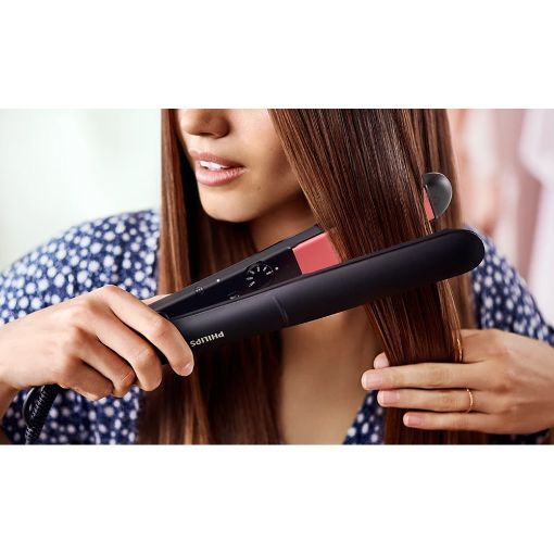Εικόνα της Ισιωτικό Mαλλιών Philips StraightCare Essential ThermoProtect Black BHS376/00