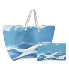 Εικόνα της Τσάντα Θαλάσσης Estia Save the Aegean 63x20x36 cm με Τσαντάκι Tranquil Tides 00-30445