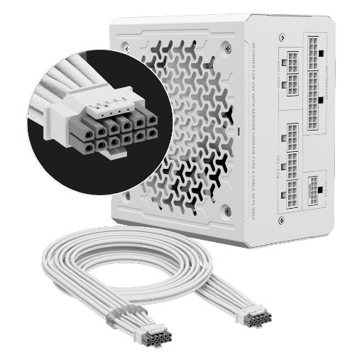 Εικόνα της Τροφοδοτικό Corsair RM750e Fully Modular Low-Noise 80 Plus Gold 750W White CP-9020292-EU