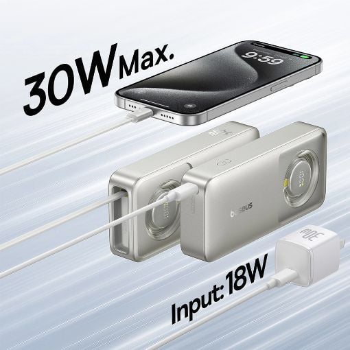 Εικόνα της Power Bank Baseus Free2Pull 10000mAh 30W Grey P10073701843-00
