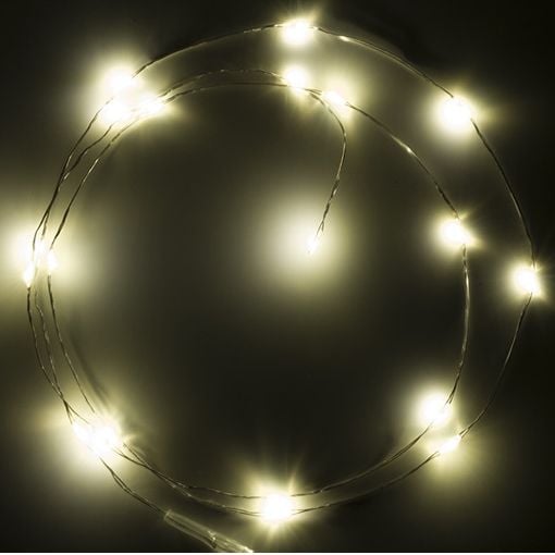 Εικόνα της 123LED Διακοσμητικά Λαμπάκια Μπαταρίας 20 LEDs 1m Extra Warm White & Warm White Silver