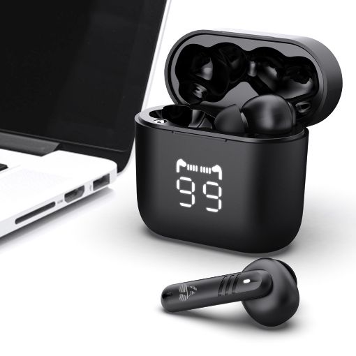 Εικόνα της True Wireless Earphones Powertech Bluetooth Black PT-1227