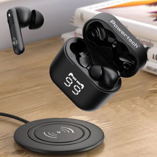 Εικόνα της True Wireless Earphones Powertech Bluetooth Black PT-1227