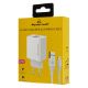 Εικόνα της Φορτιστής Powertech 2x USB-A με καλώδιο Lightning 12W White PT-1325