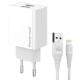 Εικόνα της Φορτιστής Powertech 2x USB-A με καλώδιο Lightning 12W White PT-1325