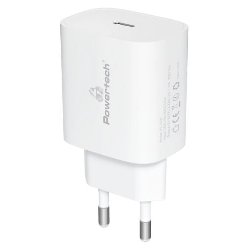 Εικόνα της Φορτιστής Powertech USB-C PD 20W White PT-1091