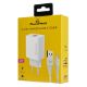 Εικόνα της Φορτιστής Powertech 2x USB-A με Kαλώδιο 12W White PT-1324