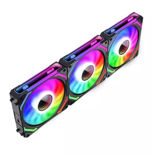 Εικόνα της Case Fan Redragon GC-F012 120mm ARGB PWM (3-Pack) Black
