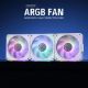 Εικόνα της Case Fan Redragon GC-F012W 120mm ARGB PWM (3-Pack) White