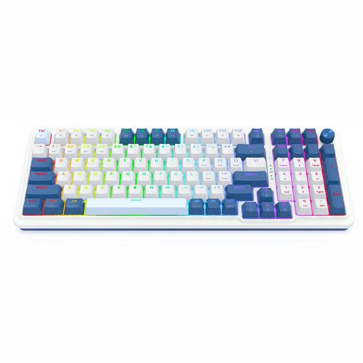 Εικόνα της Πληκτρολόγιο Redragon Eisa K686 Pro 96% Wireless RGB Red Switches (US) White/Blue