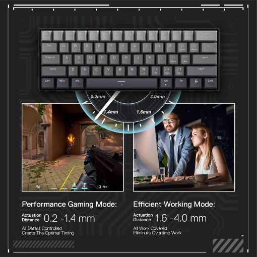 Εικόνα της Πληκτρολόγιο Redragon Fizz K617 60% RGB Magnetic Switches (US)