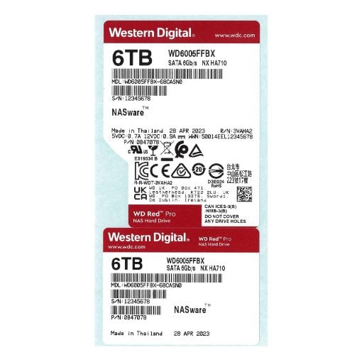 Εικόνα της Εσωτερικός Σκληρός Δίσκος NAS Western Digital Red Pro 6TB 3.5" SATA ΙΙΙ 256MB 7200rpm WD6005FFBX