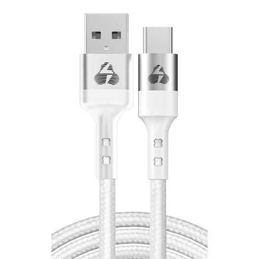 Εικόνα της Καλώδιο Powertech USB-A Male to USB-C Male 60W 1m White PTR-0160