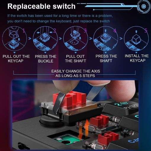 Εικόνα της Πληκτρολόγιο Redragon Sion K653 90% RGB Red Switches (US) Black