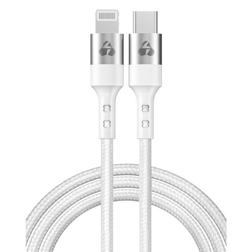 Εικόνα της Καλώδιο Powertech USB-C Male to Lighting Male 20W 1m White PTR-0127