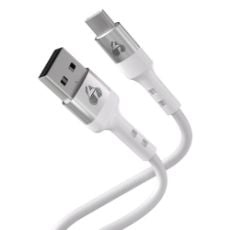 Εικόνα της Καλώδιο Powertech USB-A Male to USB-C Male 60W 1m White PTR-0162