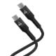 Εικόνα της Καλώδιο Powertech USB-C Male to USB-C Male 60W 1m Black PTR-0163
