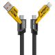 Εικόνα της Καλώδιο Powertech USB-C Male/USB-A Male to USB-C Male/Lightning Male 65W 1m Black PTR-0164