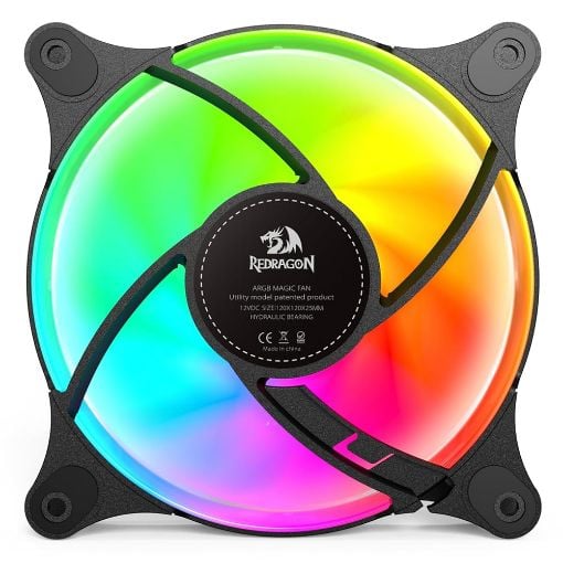 Εικόνα της Case Fan Redragon GC-F013 120mm ARGB (3-Pack) Black