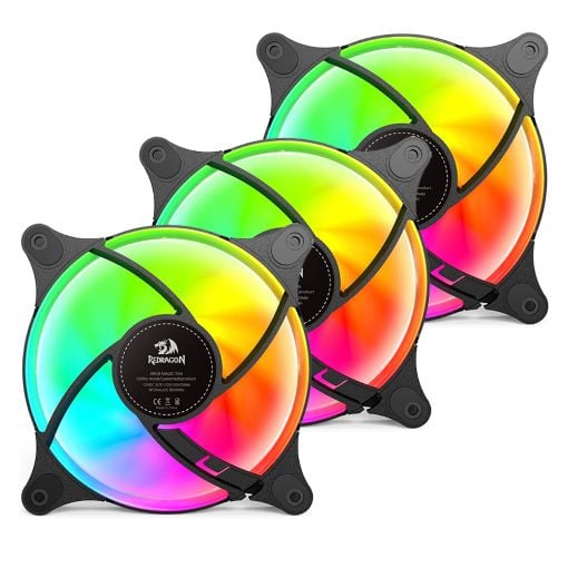 Εικόνα της Case Fan Redragon GC-F013 120mm ARGB (3-Pack) Black