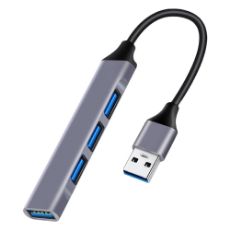 Εικόνα της USB Hub Powertech USB-A to 4 Port USB-A Gray PT-1114