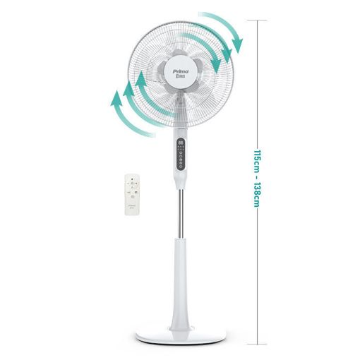 Εικόνα της Ανεμιστήρας Primo 30W 40cm με Τηλεχειριστήριο Λευκός PRSF-80614D
