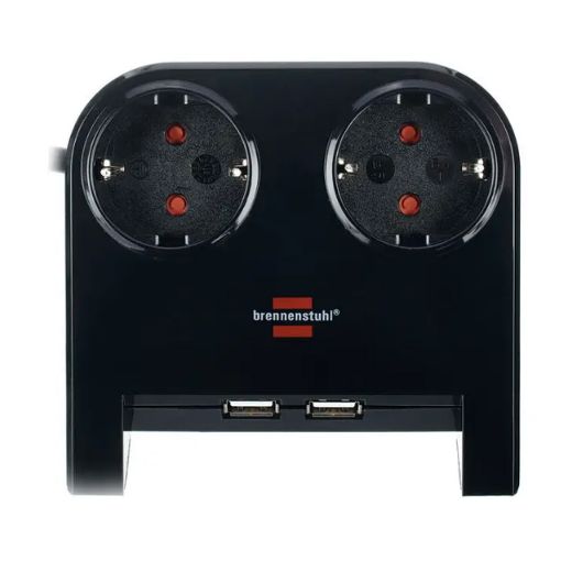 Εικόνα της Πολύπριζο Brennenstuhl Desktop-Power 2 Θέσεων & 2x USB 1.8m Black 1153500222