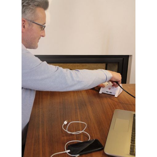 Εικόνα της Πολύπριζο Brennenstuhl Desktop-Power 2 Θέσεων & 2x USB 1.8m White 1153520222