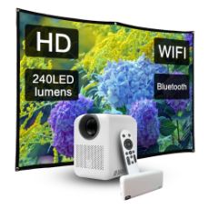 Εικόνα της Projector HP CC180W LCD HD με Αναδιπλούμενη Οθόνη 84"