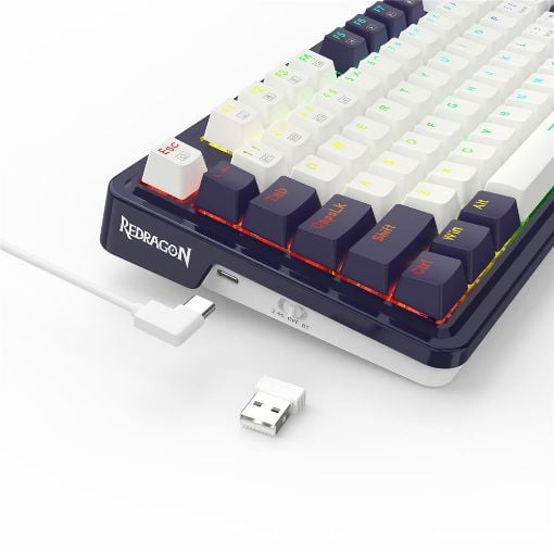 Εικόνα της Πληκτρολόγιο Redragon UCAL K673 Pro 75% Wireless RGB Red Switches (US) Abyssal Blue