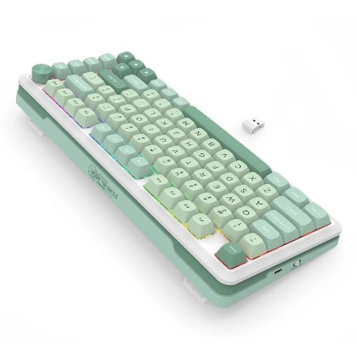 Εικόνα της Πληκτρολόγιο Redragon Cyrus Pro K681 75% Wireless RGB Longyin Switches Mint Green