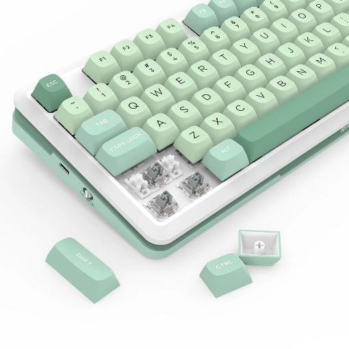 Εικόνα της Πληκτρολόγιο Redragon Cyrus Pro K681 75% Wireless RGB Longyin Switches Mint Green