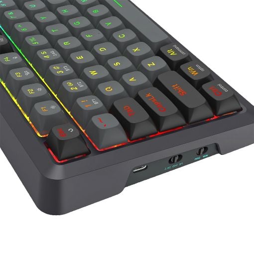 Εικόνα της Πληκτρολόγιο Redragon Bragi Pro K688 96% Wireless RGB Longyin Switches Black