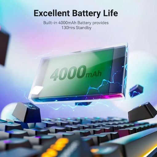 Εικόνα της Πληκτρολόγιο Redragon Flekact K708 Pro 75% Wireless RGB Sunuo Switches (US) Black