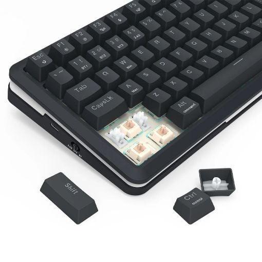 Εικόνα της Πληκτρολόγιο Redragon Flekact K708 Pro 75% Wireless RGB Sunuo Switches (US) Black