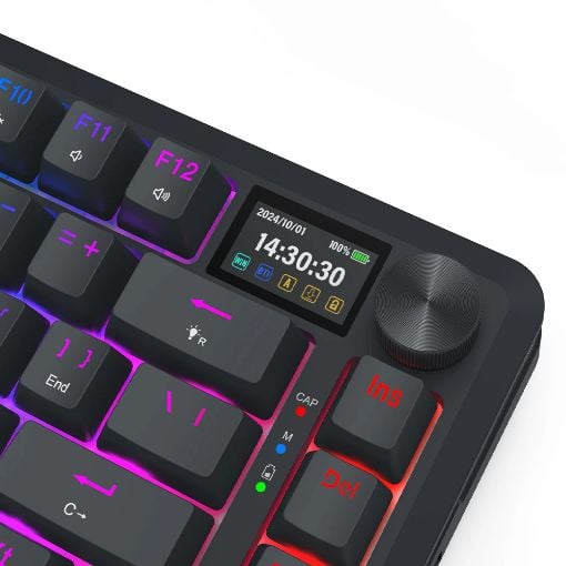 Εικόνα της Πληκτρολόγιο Redragon Flekact K708 Pro 75% Wireless RGB Sunuo Switches (US) Black