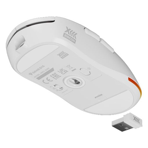 Εικόνα της Ποντίκι Genesis Zircon XIII Custom Wireless RGB White NMG-2090