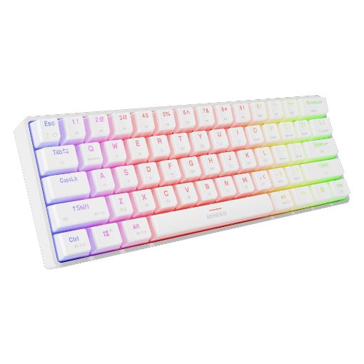 Εικόνα της Πληκτρολόγιο Genesis Thor 660 G2 60% Wireless RGB Brown Switches (US) White NKG-2197