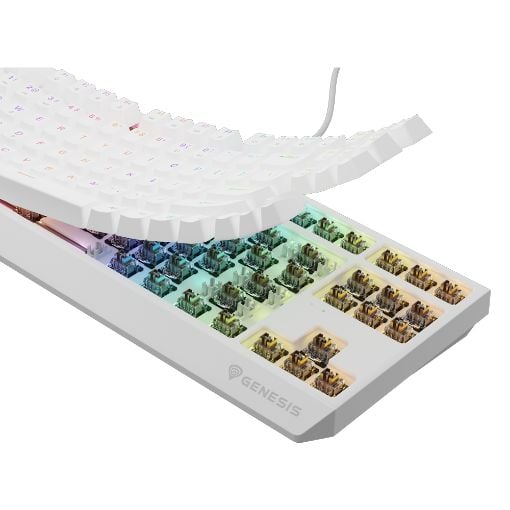 Εικόνα της Πληκτρολόγιο Genesis Thor 230 TKL RGB Hot-Swappable Brown Switches (US) White NKG-2080