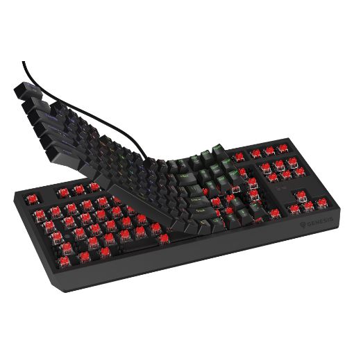 Εικόνα της Πληκτρολόγιο Genesis Thor 230 TKL RGB Hot-Swappable Red Switches (US) Black NKG-2077
