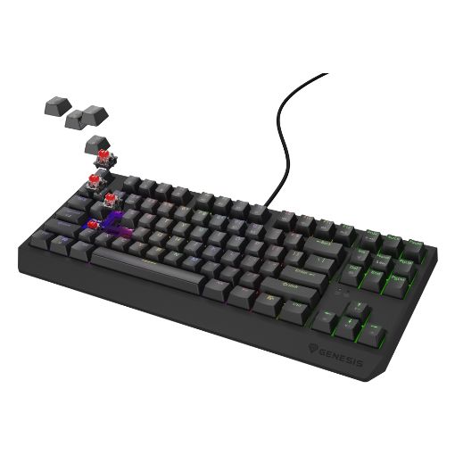 Εικόνα της Πληκτρολόγιο Genesis Thor 230 TKL RGB Hot-Swappable Red Switches (US) Black NKG-2077