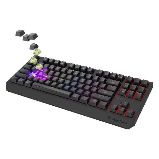 Εικόνα της Πληκτρολόγιο Genesis Thor 230 TKL Wireless RGB Hot-Swappable Silent Lemon Switches (US) Black NKG-2108