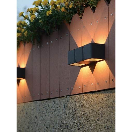 Εικόνα της Επιτοίχιο Φωτιστικό Up & Down 123LED Lissabon 2700K IP54 Anthracite