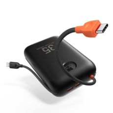 Εικόνα της Power Bank Veger K3 30000mAh με Ενσωματωμένα Καλώδια 35W Black W3018